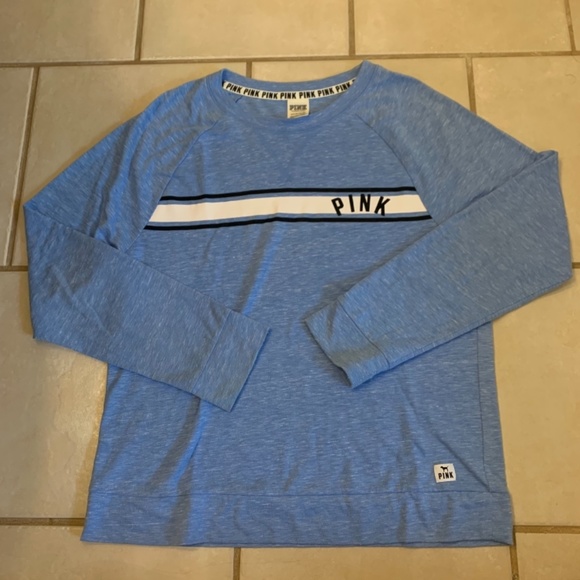 Victoria Secret PINK blue sweatshirt size small - Picture 4 of 5